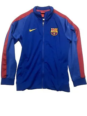Nike Fc Barcelona Vintage Track Jacet Fcb Blue Red Large Messi Men’s XL 90’s • $45