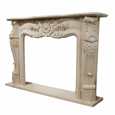 Egyptian Marble Fireplace Mantle • $5900