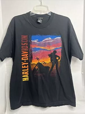 Harley Davidson Shirt Mens Large Black Grand Canyon Arizona Bellemont Biker • $18