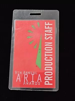 Vintage 9th Arias Awards Backstage Pass Personaly Used Michael Chugg  Laminate • $20