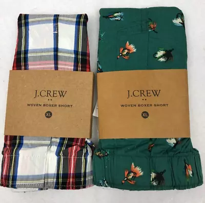 Two Men's J Crew Boxers Fishing & Plaid XL • $26.99