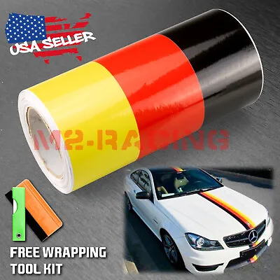 German Flag Racing Stripe Car Sticker Decal For Exterior Hood Roof Air Free • $9.99