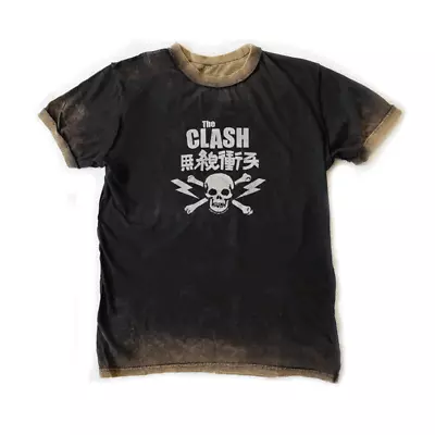 Amplified - Vintage The Clash Skull T-Shirt - Acid Wash Black • £19.99