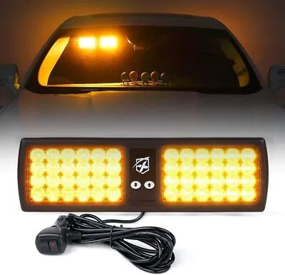 86 LED Yellow Emergency Warning Harzard Sunshield Visor LED Flash Strobe Light • $19.95