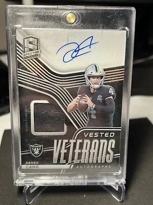 2021 Panini Spectra Derek Carr Vested Veterans Auto /15 • $65