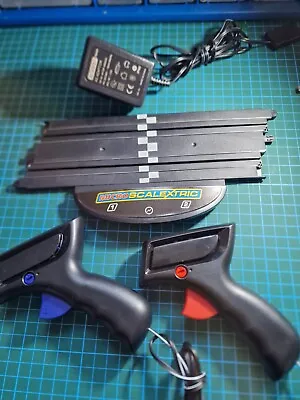 Micro SCALEXTRIC Power Base Track + Power Transformer & 2 X Controllers • £10