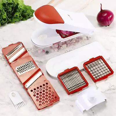 Multi-Functional Grater Tool Vegetable Onion Chopper Mandoline Slicer Food Dicer • £12.97