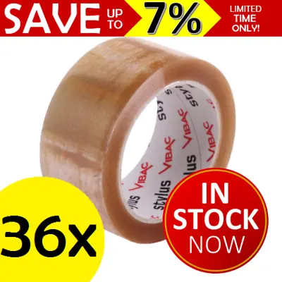 £97.47 • Buy BULK 36x Rolls Vibac PP30 Stylus Clear Packaging Tape 48mm X 75m Premium Quality