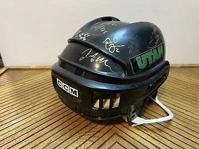 Vintage 1990's CCM M-HT2 Ice Hockey Helmet Black UTAH GRIZZLIES Team Signed • $119.99