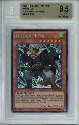 YuGiOh! Yosenju Misak The Secret Forces THSF-EN002 Unlimited Secret Rare BGS 9.5 • $39.99