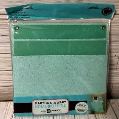 Martha Stewart Home Office Green Shagreen Pocket 11.75  X 12   No Push Pins • $19.99