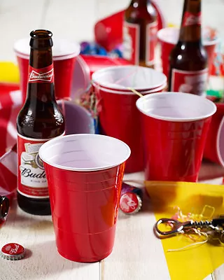 £1.50 • Buy American 16oz Plastic Red Party Cups (Beer Pong) - Disposable 50/100/1000