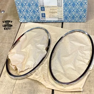 VW BUG 1962 To 1967 NOS Tail Light Lens Bezel / Ring GERMAN PAIR - No Box • $40