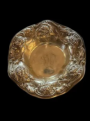 Gorham Sterling Silver Floral Repousse Nut Candy Bon Bon Dish Bowl A5332 • $129.99
