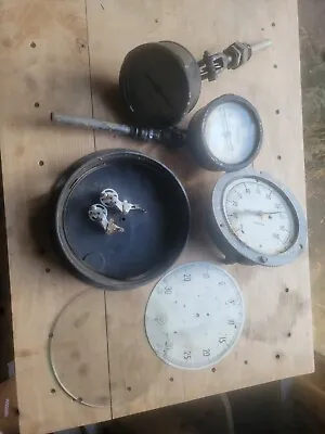 Vintage Pressure Gauge Lot Steam Vacuum Temperature Ashcroft Helicold Steampunk • $15