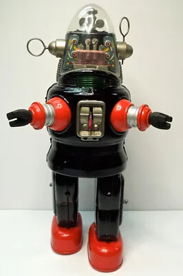 1957 NOMURA MECHANIZED ROBBY THE ROBOT 1st Version Round Knobs WALKS & LIGHTS UP • $2499.99