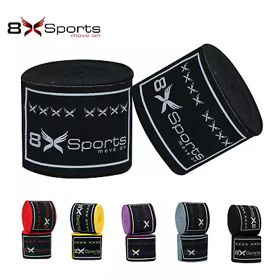 8X Sports Boxing Hand Wraps 4.5M Inner MMA Muay Thai Kickboxing Gloves Bandages • £6.99