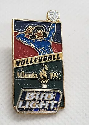 Atlanta Olympics 1996 Volleyball Bud Light Lapel Hat Pin Olympic Torch • $5