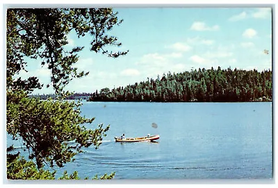 C1960's Boating On Northern Lake Greetings From Marmora Ontario Canada Postcard • $14.98