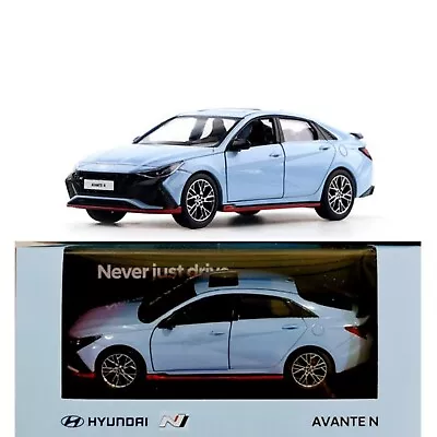 Hyundai Motor Avante N Elantra Blue Diecast Mini Car 1:38 Display Miniature Toy • $24.90