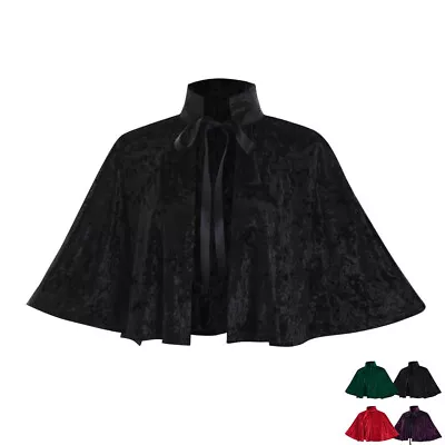 Halloween Women Velet Cape Wicca Cape Medieval Victorian Cape For Ball Gown • $14.99