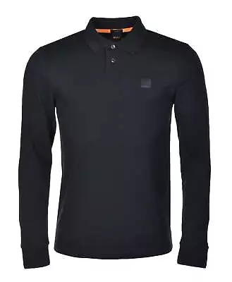 BOSS Passerby Long Sleeve Polo Shirt Black • £65