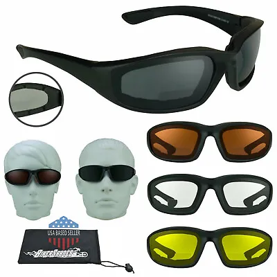 Bifocal Motorcycle Safety Glasses Sunglass Foam Padded Wind Dust Proof Reader • $16.99
