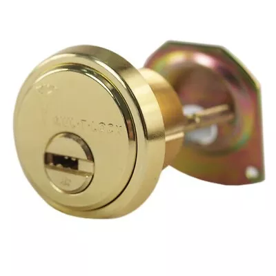 Mul-T-Lock Junior Polished Brass Rim/Mortise Cylinder With 2 Keys And Card • $54.99