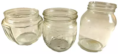 Vintage Household Glass Jars Lot Of 3 1970s Used (CC5) • $19.99