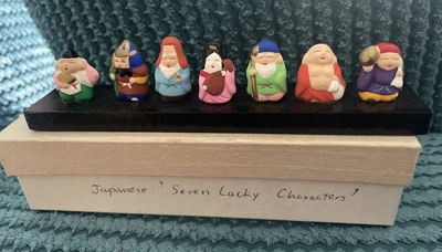 £15.50 • Buy Figures Shichi-fuku-jin The 7 Lucky Gods Japanese Mythology Mini On 16cm Plinth