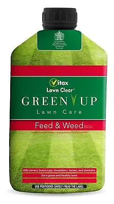 Vitax Green Up Lawn Care 500ml Feed & Weed Treats 100sqm Kills Weeds Feeds Grass • £10.29