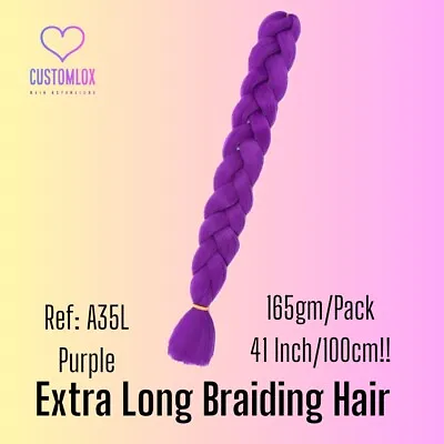 Kanekalon Braiding Hair 41 Inch Purple A35L • £7.99