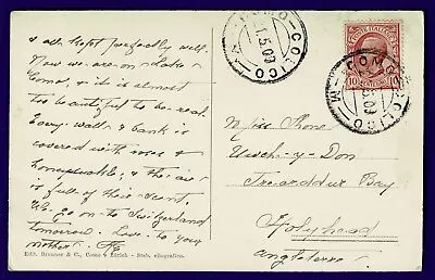 1909 Italy Postcard - Fine Lake Como Steamer Cancel - Como - Colico / M • $6.32