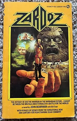 ZARDOZ  1974 Movie Tie-In Novel PB  • $21