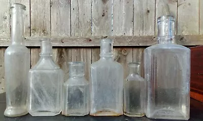 Estate Lot Of Old Apothecary Quack Medicine Bottles Weyth Colgate Poison Bottle • $75