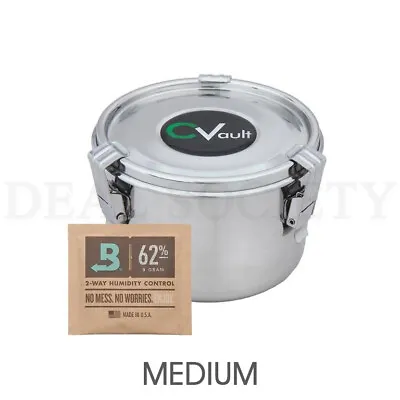 CVault Humidity Controlled Metal Storage Container - All Sizes Available! • $26.99