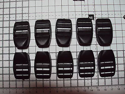 10pcs. Black Plastic Ladderlock Buckles For Webbing 20mm   B  • £1.59