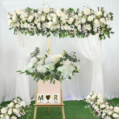 £40.95 • Buy Artificial Wedding Rose Flower Row Top Table Backdrop Arch Arrangement Wall Deco