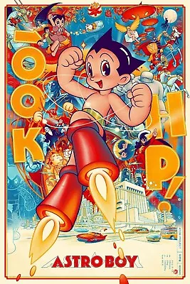 Astro Boy Martin Ansin Glow Variant Poster Print Artist Proof AP 24x36 Mondo BNG • £255.76