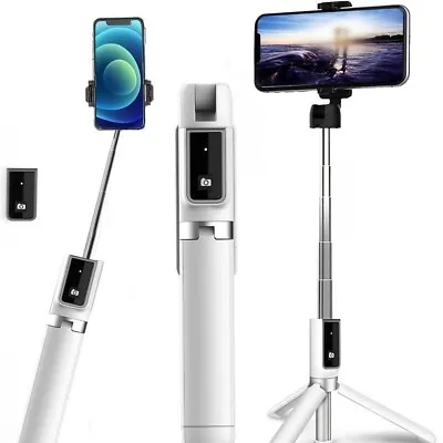 Telescopic Selfie Stick Bluetooth Tripod Monopod Phone Holder For IPhone Samsung • £7.55