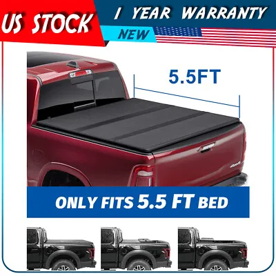 Hard Tri-Fold Tonneau Cover Fit For 15-20 Ford F-150 5.5ft Truck Bed Cover W/LED • $338.99