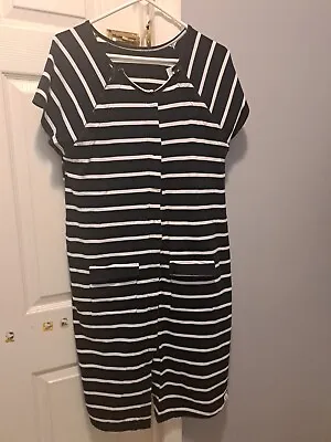 Gownies Maternity LXL Cotton Blk/White Striped Nursing Gown • $13