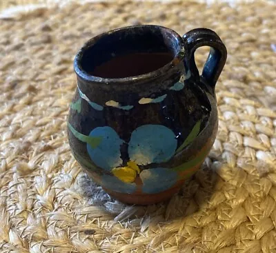 Vintage Small Mexican Folk Art Clay Terracotta Pot • $8