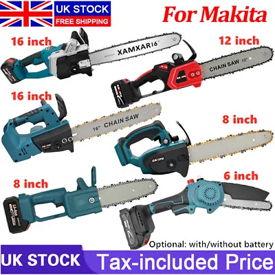 6'' 8'' 14'' 16'' Electric Cordless Chainsaw Powerful Wood Cutter Saw For Makita • £33.99
