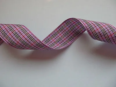 Tartan Polyester Ribbon 1  25mm **DIFFERENT STYLES AND COLOURS** Double Sided • £1.50