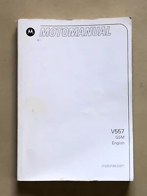 Motorola V557 GSM User Guide - English & Espanol • $0.99