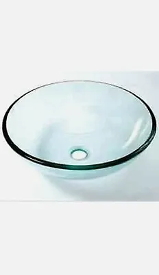 £39 • Buy Glass Round Basin Countertop Bathroom Sink 49/49/19 Frosted Sink 