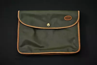 Land Rover Document Portfolio Satchel Green Leather Trim Mulholland 923GA • $99.99