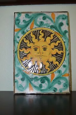 Vintage Fratantoni For Vietri  First Stone   Sun   Tile Made In Italy • $89.99