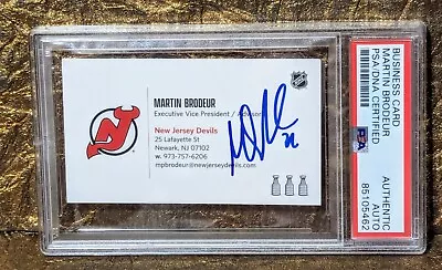 Martin Brodeur AUTOGRAPH NJ Devils PSA DNA Authenticated Signed Business Card • $65